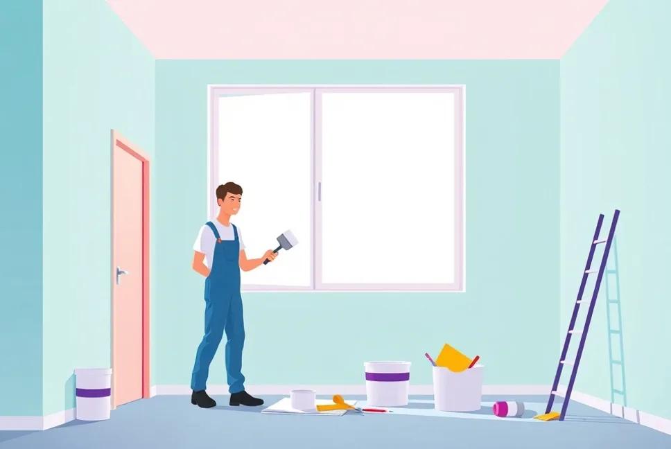 Intérieur rénové après travaux de peinture à Champs-sur-Marne
