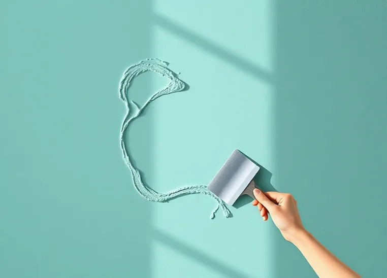 Application d'un enduit décoratif à la lisseuse sur un mur